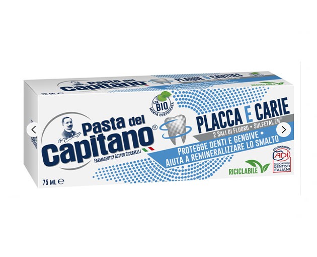 Pasta Del Capitano ნადებისა და კარიესის საწინააღმდეგო კბილის პასტა 75მგ